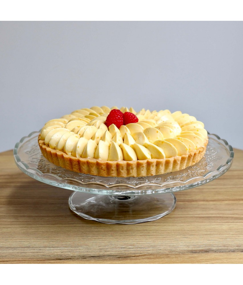 Tarta de maracuyá y frambuesa